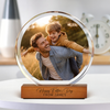 Custom Photo Happy Father's Day Round Acrylic Frame Block CH07 921476