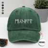 Custom Name In Runes Viking Washed Denim Baseball Cap TH10 170457