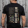 Personalized Best Dad Ever With US American Flag Back Shirt TH10 169721