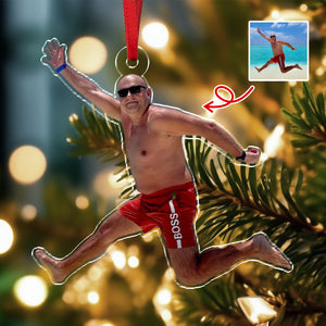 Custom Funny Photo Christmas Acrylic Ornament Christmas Gift HA75 897828