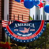 Custom Family Name America 250 Birthday 1776-2026 Non-Pleated Fan Flag HA75 920366