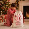 Personalized Name Santa Christmas Sacks, Christmas Holiday Gift Bag HO82 904120