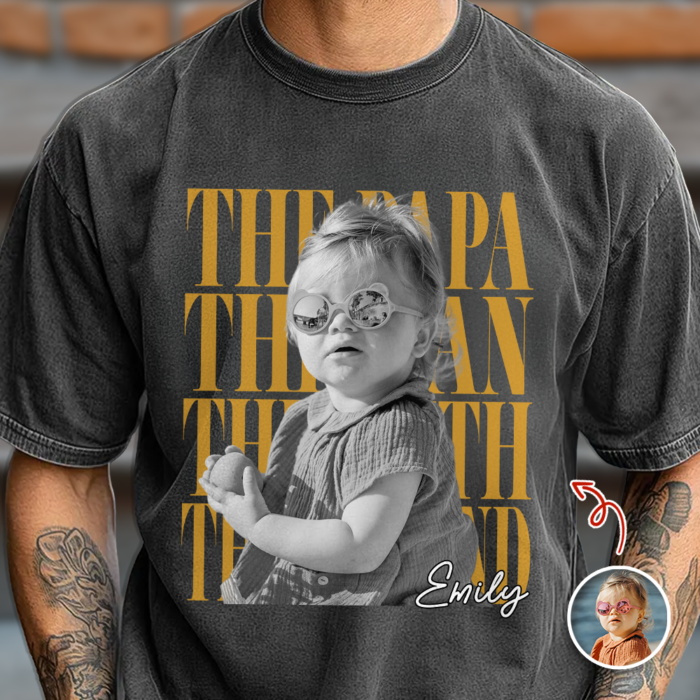 Custom Photo The Papa The Man The Myth The Legend Comfort Shirt HO82 902516