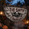 Custom Family Name Spooky Halloween Non-Pleated Fan Flag Trick or Treat Outdoor Hanging Banner LM32 669635