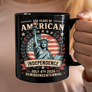 250 Year Of American Independence Black Mug LM32 895295