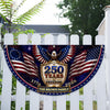 Custom Family Name 250th Birthday Party Patriotic Shield Eagle Non-Pleated Fan Flag CH07 911692