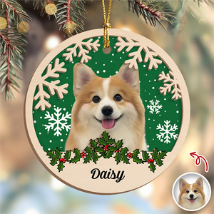 Custom Photo Dog Christmas - Personalized 2-Layered Wooden Ornament CH07 896862