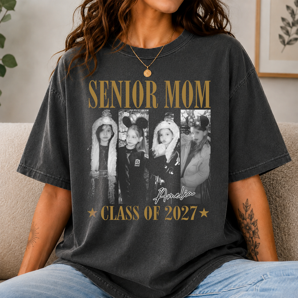 Custom Photo Senior Mom Dad Class Of 2027 Comfort Shirt HO82 903252