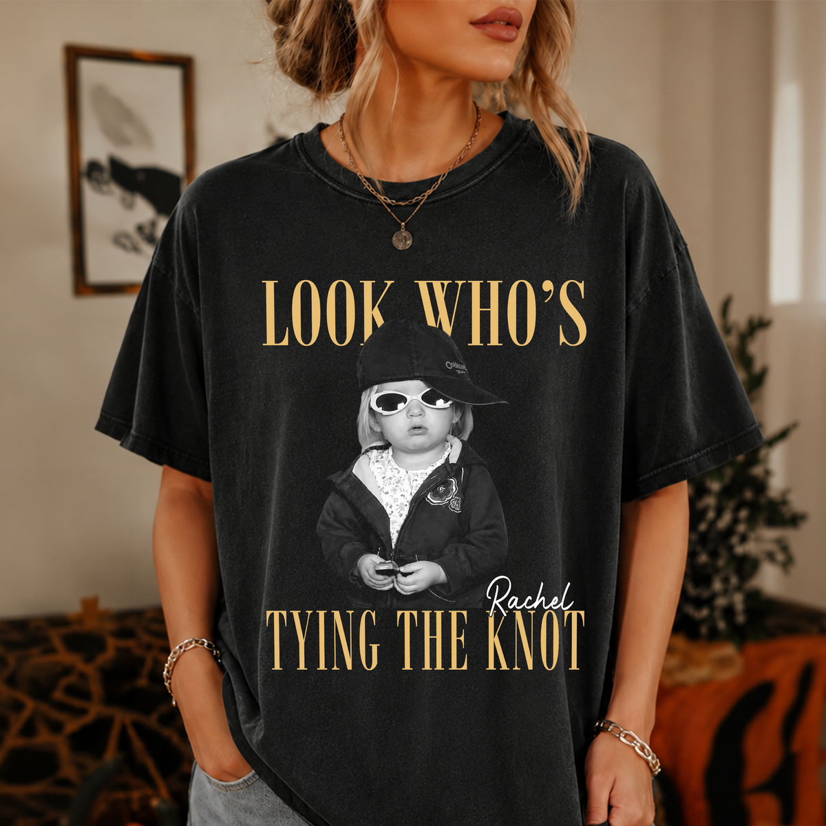 Custom Photo And Name Look Who's Getting Married Comfort Shirt TH10 170567