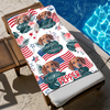 Custom Dog Photo Independence Day Beach Towel CH07 895812