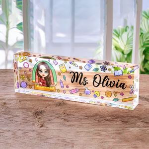 Personalized Teacher Acrylic Desk Name Plate Gift for Teacher HA75 892622