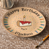 Custom Name Happy Birthday Cake & Candles Ceramic Plate - Personalized Birthday Gift LM32 669411