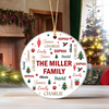 Personalized Names Family Forever Together Ceramic Ornament Christmas Gift HA75 919308