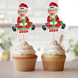 Custom Photo Santa Baby Christmas Cupcake Toppers LM32 893913