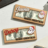 Personalized Reindeer Santa Bill Holder, A Few Bucks for Xmas Wood Money Holder CH07 180748