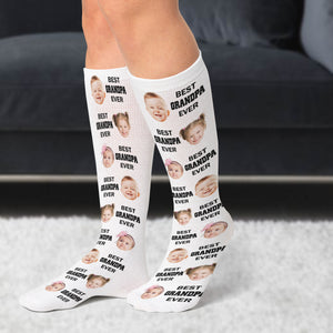 Custom Face Best Dad Ever Happy Father's Day Socks LM32 893533