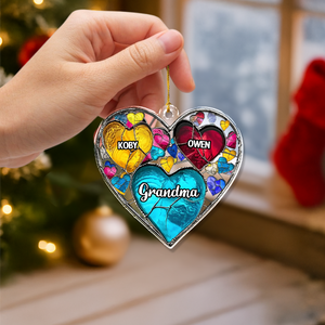 Personalized Custom Name Grandma And Kids Acrylic Ornament TH10 896075