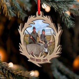 Custom Photo First Deer 2 Layer Wooden Ornament For Hunting Lovers HA75 898398