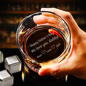 Custom Photo We Love You Daddy Happy Father's Day Whiskey Glass TH10 892793