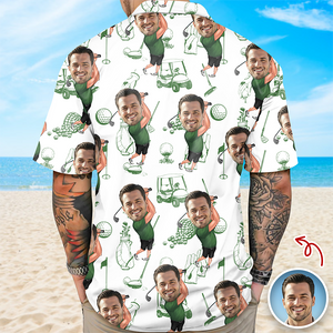Custom Funny Golfer Photo Hawaii Shirt Gift For Golf Lovers CH07 899924