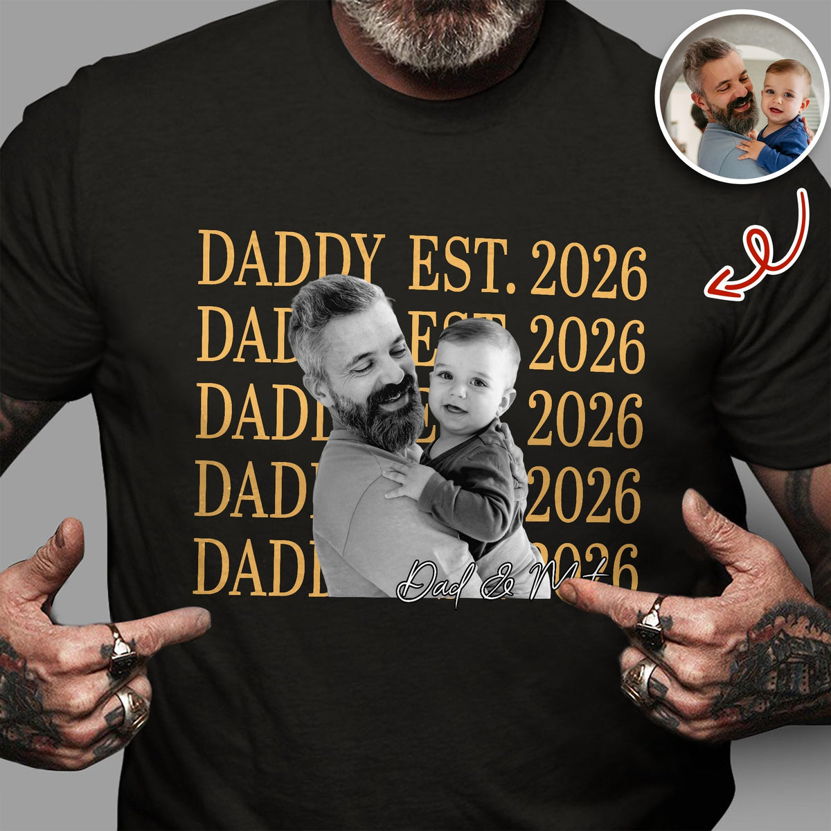 Personalized Vintage Photo Dad EST Comfort Shirt HA75 921462