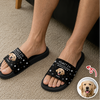 Custom Dog Photo Admit It! Life Would Be Boring Without Me Slide Sandals TH10 170017