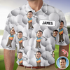 Custom Funny Face Photo Golf Polo Shirt Gift For Golfer, Golf Lovers LM32 897649