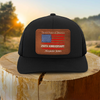 Custom Name USA 250th Anniversary America Flag Leather Patch Hat HO82 902306