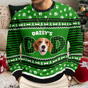 Custom Photo Dog Mom Dog Dad Ugly Sweater Christmas Gift HA75 892900