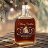 Custom Portrait Photo Merry Christmas Dad Kid Play Together Whiskey Bottle LM32 893867