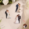 Custom Wedding Photo Acrylic Pin for Groom Newlywed Gift CH07 911078