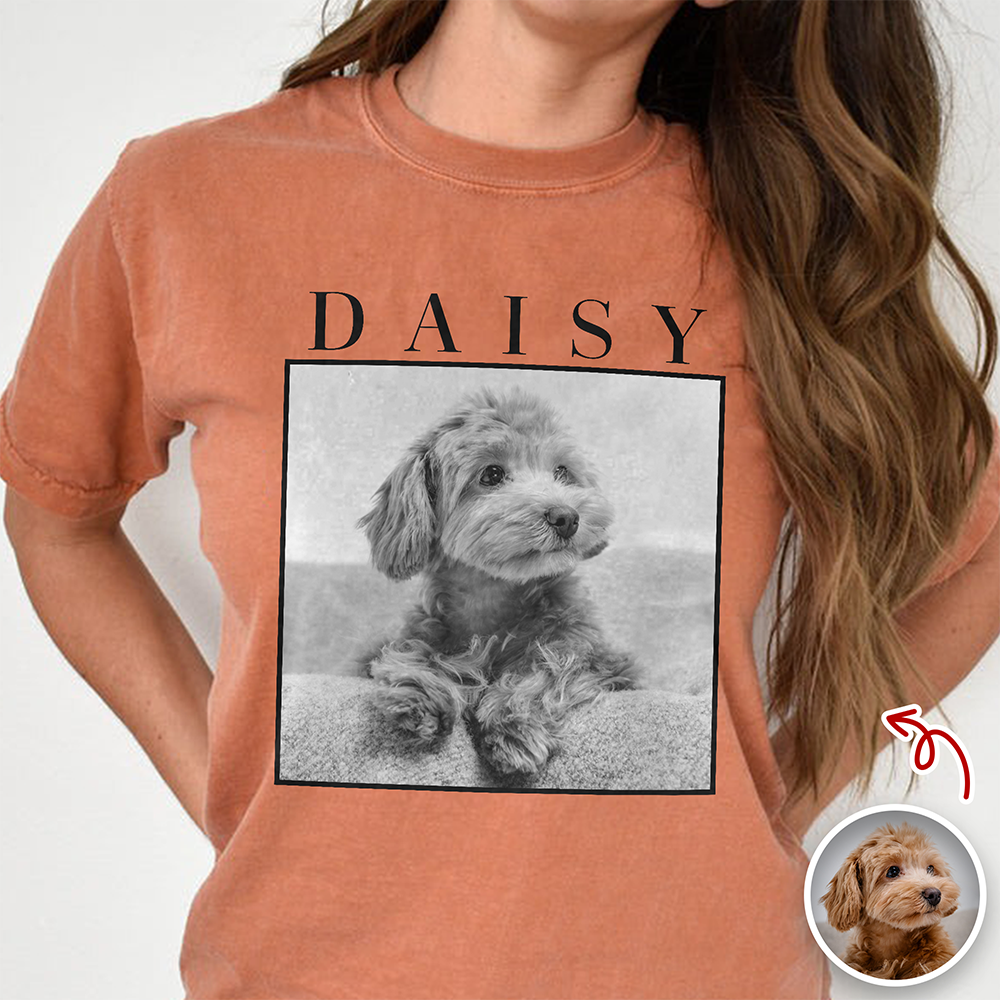 Custom Name & Photo Vintage Comfort Shirt Pet Memorial, Pet Lover Gift TH10 170375