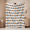 Custom Puppy Photo The Dog Father With Pawprints Design - Personalized Blanket LM32 897281