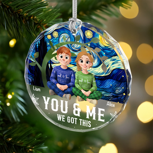 Personalized Forever You And Me Christmas Glass Ornament TH10 896477