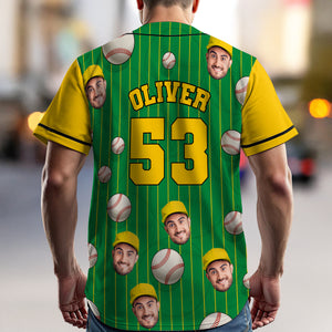 Custom Photo Sport Lovers Baseball Jersey Shirt With Team Name CH07 896178