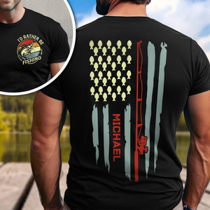 Personalized Fishing Back & Front Shirt, Birthday Fathers Day Gift For Dad, Men, Husband, Him HO82 900904