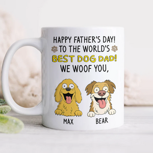 To The World Best Dog Dad White Mug Personalized Gift For Father's Day HO82 893710