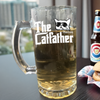 The CatFather For Cat Lovers Personalized Glass Beer Mug LM32 893529