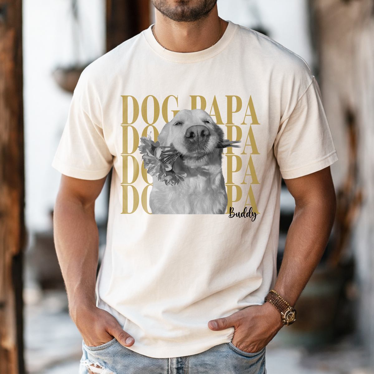 Custom Photo Dog Mom, Dog Dad Vintage Comfort Shirt - Personalized Gift For Dog Lovers CH07 911956