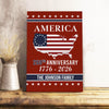 Personalized Family Name America 250th Anniversary Canvas Poster HO82 901442