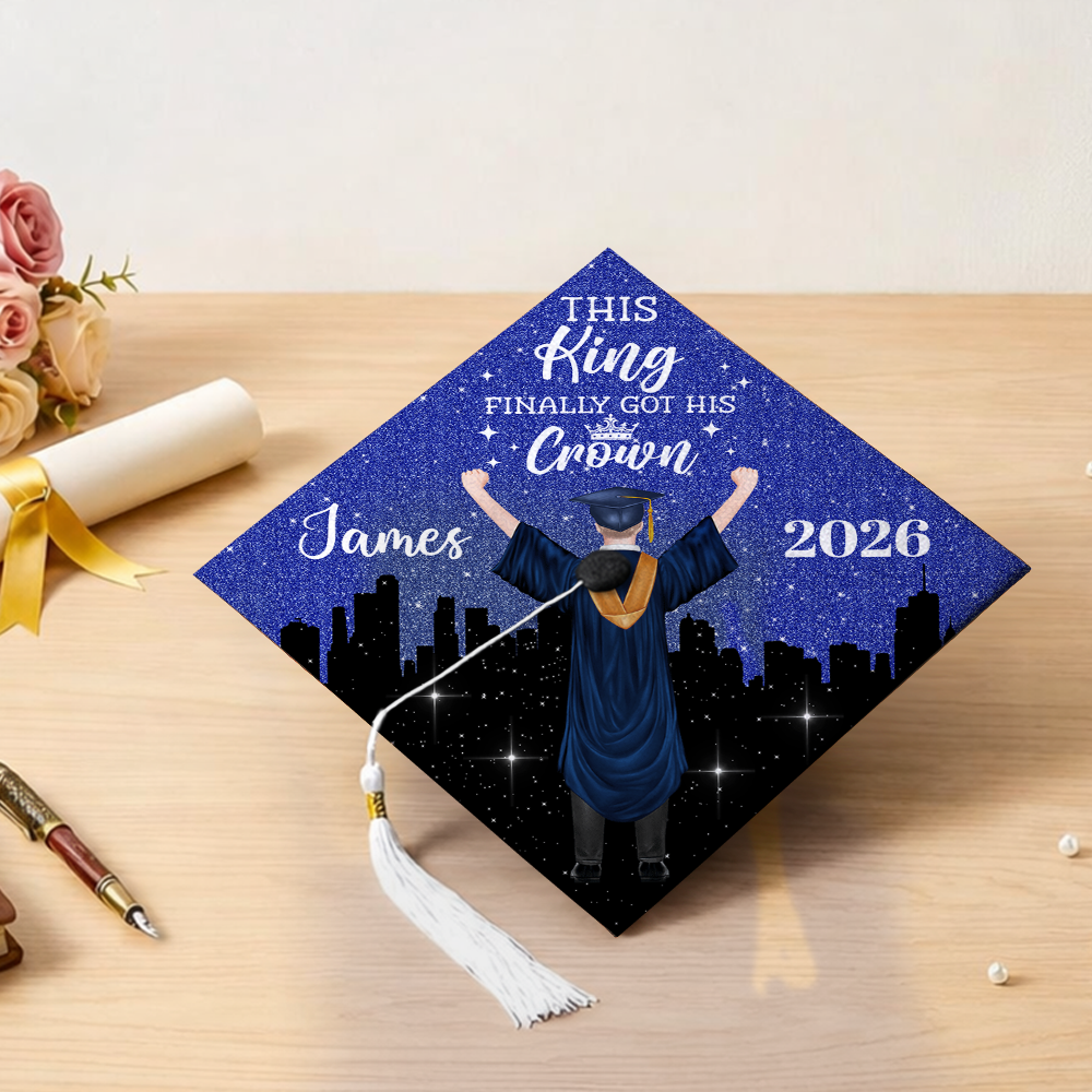 This Queen Finally Got Her Crown Personalized Graduation Cap Topper HA75 920824