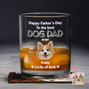 Custom Photo Happy Father's Day To The Best Dog Dad Ever Rock Glass HA75 921388