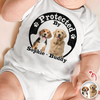 Protected By Human Dog Photo Ver 2 - Personalized Baby Onesie LM32 895019