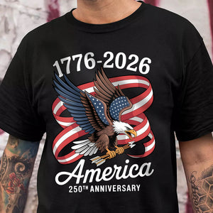 America 250Th Anniversary 1776-2026 Eagle Us Flag Dark Shirt HA75 898830