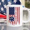 Custom Name Best Dog Dad, Dog Mom Ever American Flag Back White Mug TH10 169927