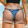 Personalized Bikini Illusion Swim Shorts for Women, Funny Beach Vacation Shorts CH07 180132