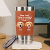 Dear Dad, Thanks For Picking Up My Poop & Stuff Personalized Leather Tumbler CH07 896128