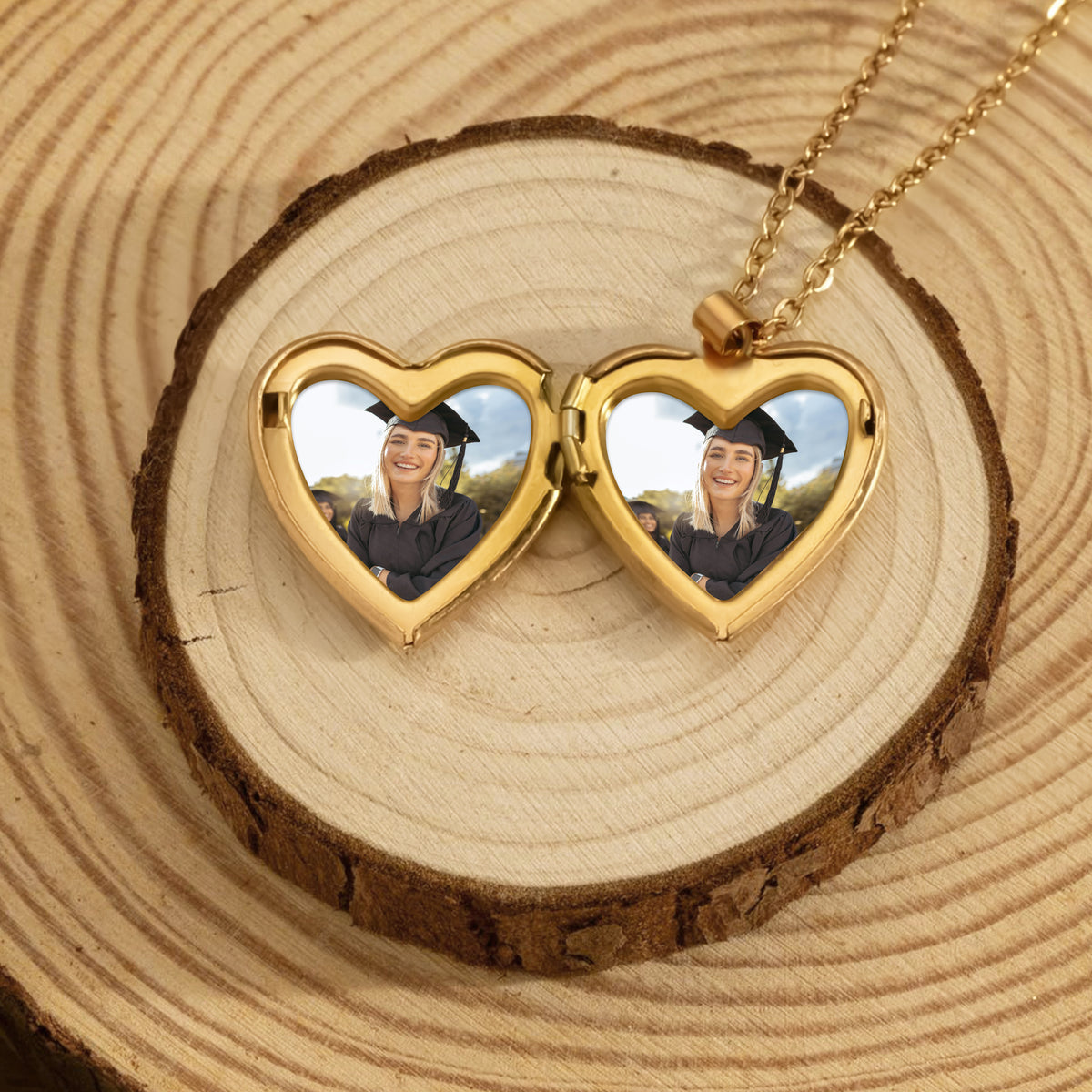 Custom Photo Congratulation Heart Locket Necklace Graduation Gift TH10 898769