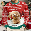 We Woof You A Merry Christmas Custom Dog Photo Ugly Sweater CH07 896502