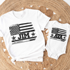 Custom Name Dad With Kid American Flag 1776 USA Matching Shirt Father's Day Gift LM32 899987